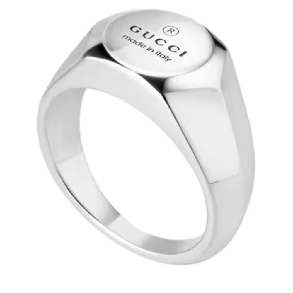 Gucci Trademark 10mm Silver 925 Ring Unisex 779162
